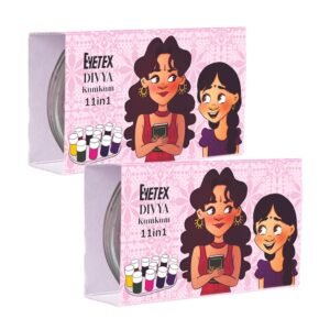 Eyetex Divya Kumkum 11 in 1|Multi Colour Liquid Bindi for Women & Girls|Skin-Friendly|17g (Multicolour, Pack of 2)
