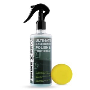 ShineXPro Dashboard Polish for Car Interior – Car Dashboard Polish & Protectant Restores Original Finish, UV Blockers Prevent Fading – Car Dashboard Cleaner with Non-Greasy, Less Reflective Formula