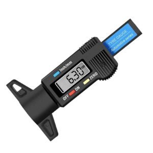 RUIZHI Digital Tyre Depth Gauge Caliper LCD 0-25.4mm Depth Digital Tire Gauge for Auto Motorcycle Vans Trucks