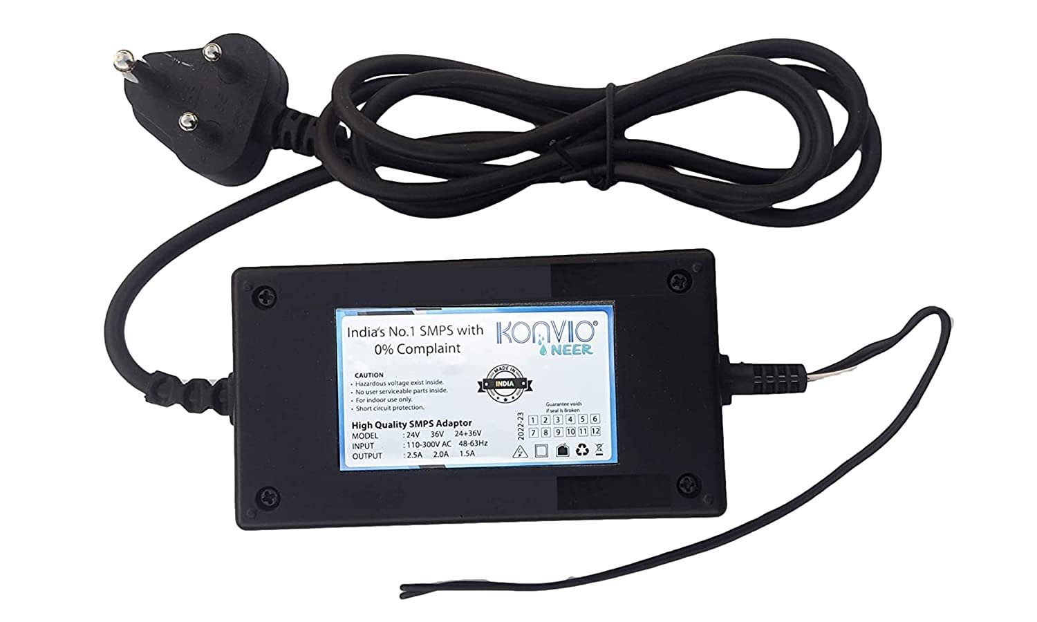 Konvio Neer RO Adapter Spectra SMPS/Power Supply only Domestic RO Water Filters and Purifiers with 1 Year Warranty (24V 2.5A)