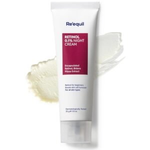 RE’ EQUIL 0.1% Retinol Night Cream | Repairs Wrinkles & Fine Lines | Improves Skin Firmness | Beginner Friendly | All Skin Types | Anti Aging Cream For Women & Men 32G