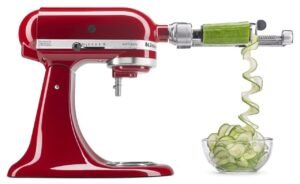 KitchenAid KSM2APC Spiralizer Plus Attachment with Peel, Core and Slice, Silver
