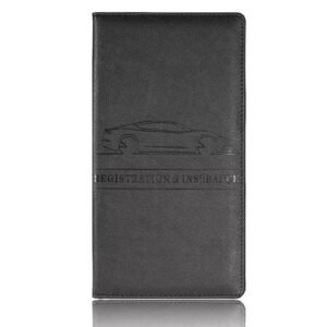 UYYE Car Document Holder with Magnetic Closure Vehicle Registration & Insurance Insurance Card, Driving Licence, RC Book Organizer with Multiple Pockets for Car Truck Motorcycle (Style B)