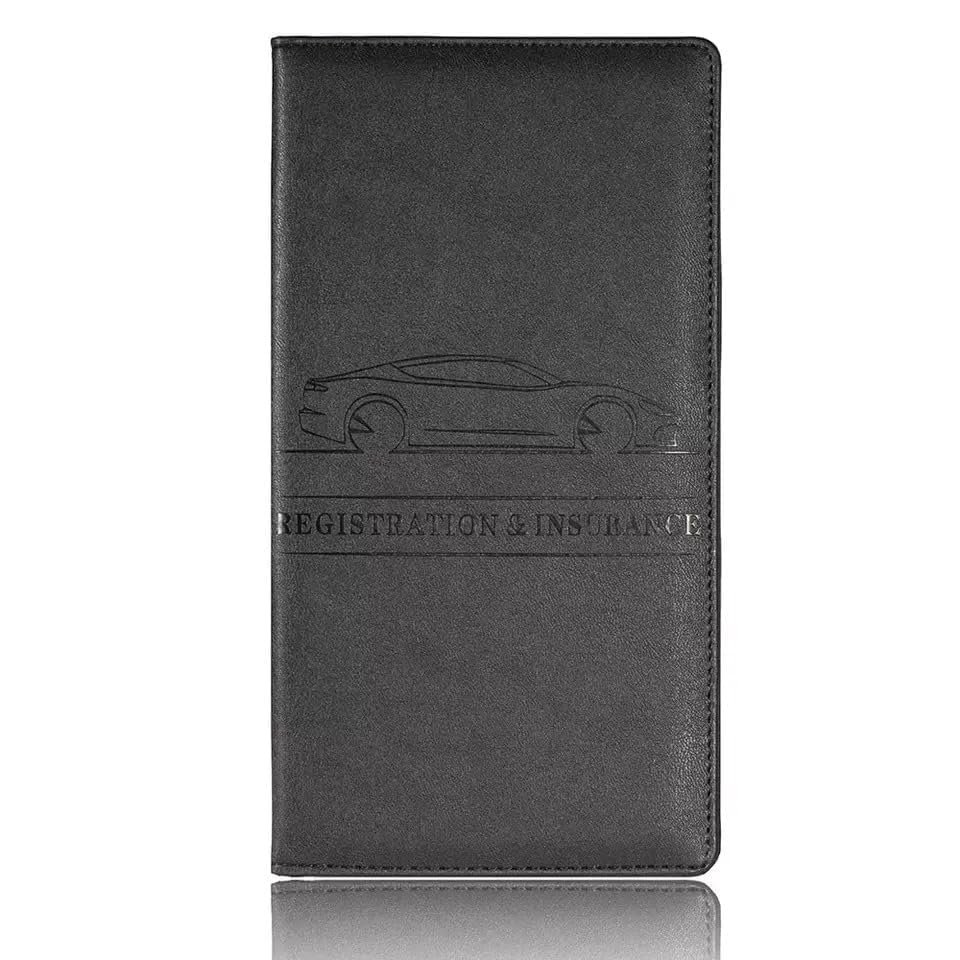 UYYE Car Document Holder with Magnetic Closure Vehicle Registration & Insurance Insurance Card, Driving Licence, RC Book Organizer with Multiple Pockets for Car Truck Motorcycle (Style B)