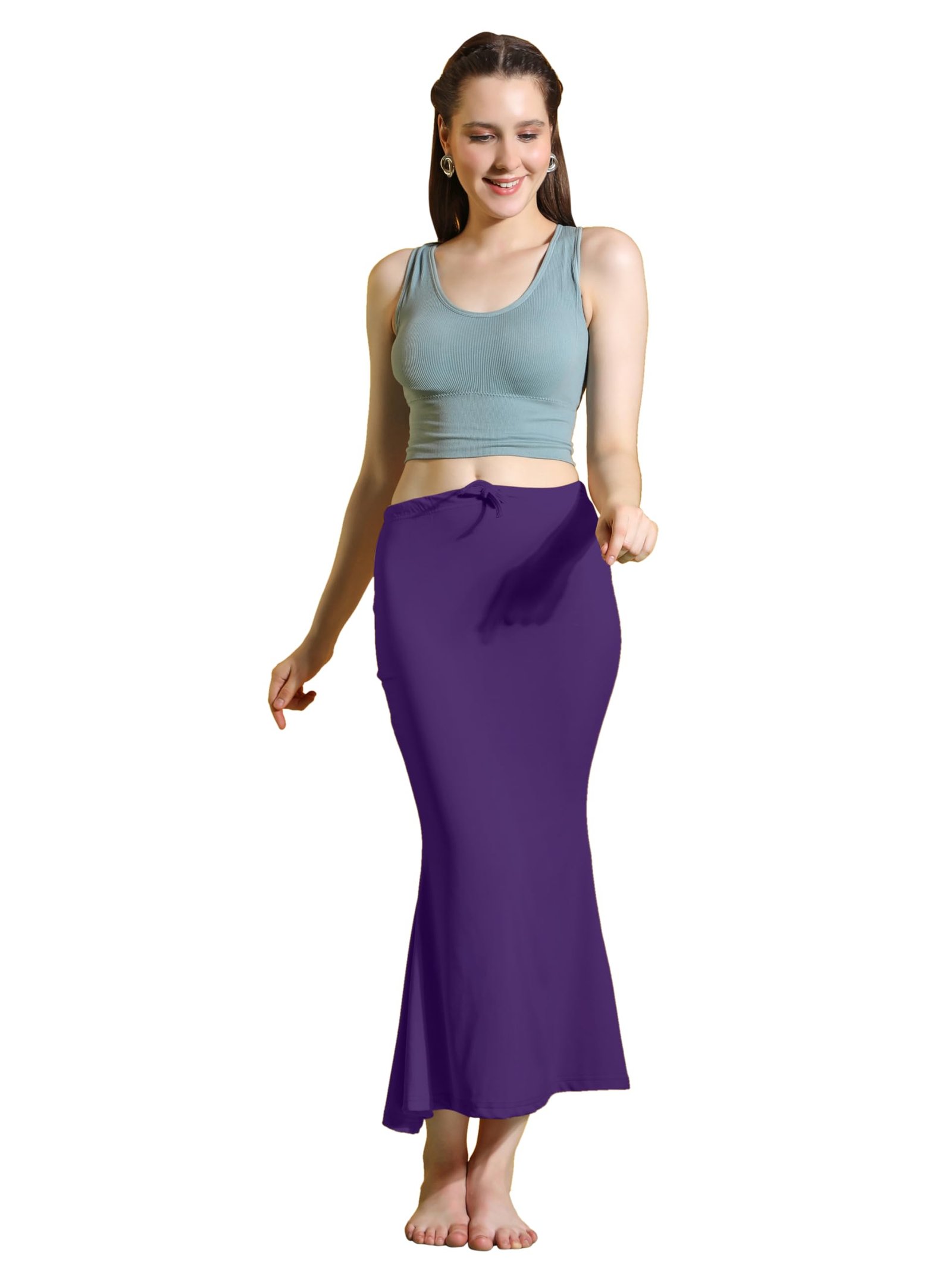 Amazon Brand – Anarva Women Cotton Blended Saree Shapewear Regular Petticoat Skirt For Saree