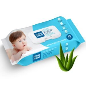Mee Mee Multipurpose Baby Wipes – Aloe-Infused Hygiene, Mess-Free Mealtimes, Dermatologically Tested, Alcohol-Free, and Resealable Packaging for Baby’s Delicate Skin With LId (72 PCS)