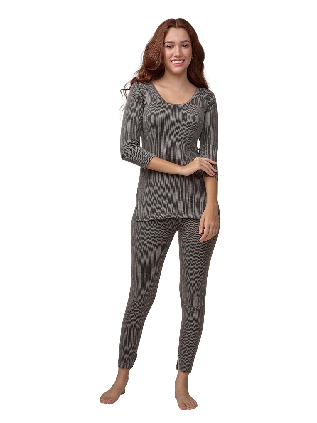 Lux Inferno Ladies’s 3/4 Sleeve Long Thermal Set