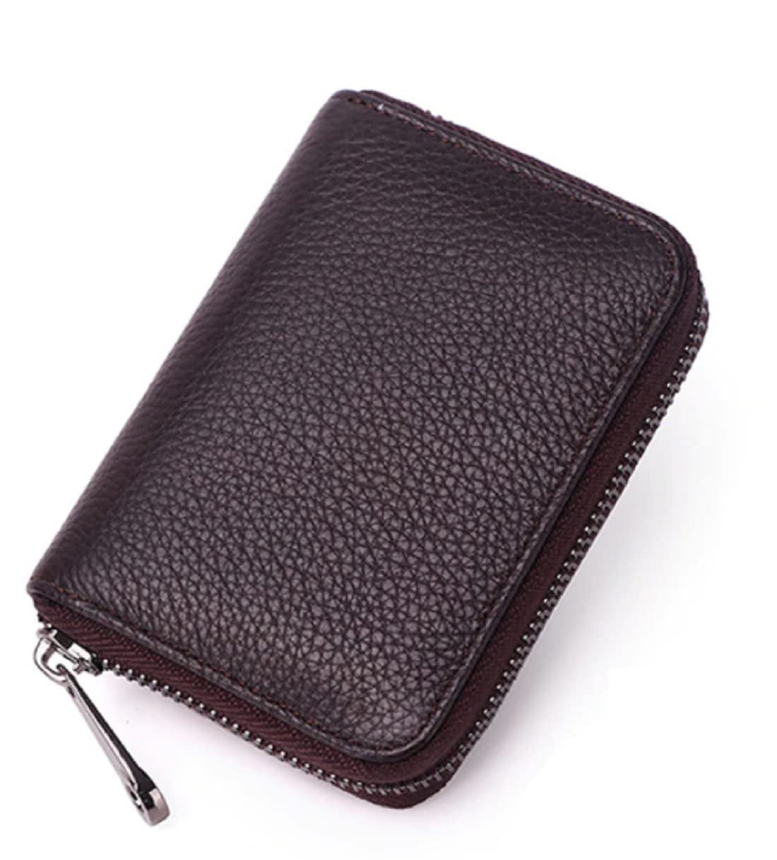 VOGARD Unisex PU Leather Wallet with Zipper | RFID Blocking Card Holder Zipper Wallet (POP51-Brown)