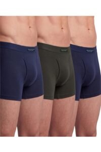 Van Heusen Men’s Cotton Boxer Briefs Pack of 3 | Long Trunk | No ride-up | Inner Elastic for superior comfort | Open front fly | Super Combed Cotton for softness | Moisture‑Wicking | Sweat Absorbant | All‑Day Fresh Technology | Long Lasting Colors |Soft Plush Waistband | Label‑Free Comfort | style 10031
