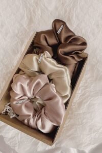 Atrube’s Satin Silk Scrunchies for Women or Girls, Hair Ties, Ponytail Holder, Women Hair Accessories,Ponytail holders for girls Fluffy Scrunchy Best Gift for Girls, women,sisters