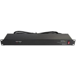StarTech 19-Inch 1U Rackmount 8 Outlet PDU Power Distribution Unit 125V 15A (12A UL) RKPW081915 (Black)