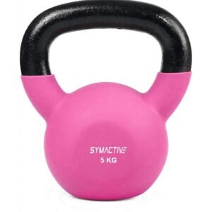 Amazon Brand – Symactive Neoprene Coated Kettlebell (Black,Pink)