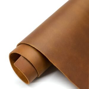 Thick Leather Sheets for Crafts Tooling Leather Square 1.8-2.1mm Full Grain Leather Pieces Genuine Cowhide Leather for Crafts Sewing Hobby Workshop Bourbon Brown 6″x12″