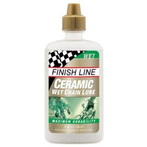 Finish Line Ceramic WET Bicycle Chain Lube, 4-Ounce Drip Squeeze Bottle