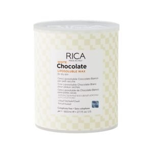 Rica White Chocolate Liposoluble Wax for Dry Skin with Glyceryl Rosinate, Natural Beeswax and Zinc Oxide – 800ml