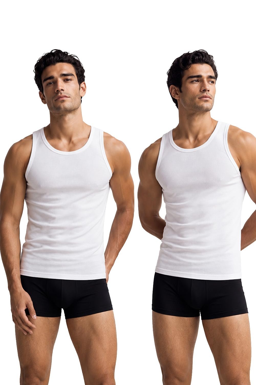 Van Heusen Men’s White Cotton Vest – Pack of 2 |Antibacterial 100% Combed Cotton | Moisture‑Wicking, Stay‑Fresh Technology, Soft Handfeel | Extended Length |Doesn’t lose shape | Regular Fit Sleeveless Innerwear | Style 10071