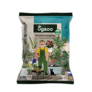 Ugaoo Organic Vermicompost for Plants 5 Kg | Pure Earthworm Compost Manure Rich in NPK & Micronutrients | Natural Plant Food for Indoor, Outdoor Flowering & Home Garden | Sterilized and Odour-Free