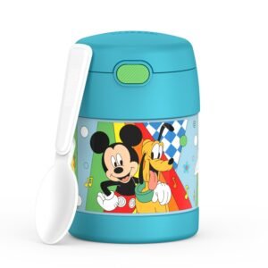 THERMOS FUNTAINER Kids Food Jar with Spoon, 10oz, Preschool Mickey