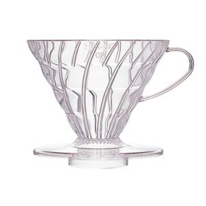 HARIO VDR-02T V60 Transparent Dripper 02, Clear, For 1-4 Cups, Coffee Drip, Made in Japan