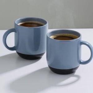 Clay Craft Modern Matte Coffee Mug Set of 2, 300 ml | Fine Ceramic Tea, Coffee & Milk Mugs | Elegant & Durable Drinkware | Microwave & Dishwasher Safe | Minimalist Home, Office & Gift Collection