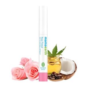 Mamaearth 100% Natural Lip Balm for Women & Men 2g (Rose) – Natural Tint, 12-Hour Moisturization – Heals Dry & Chapped Lips