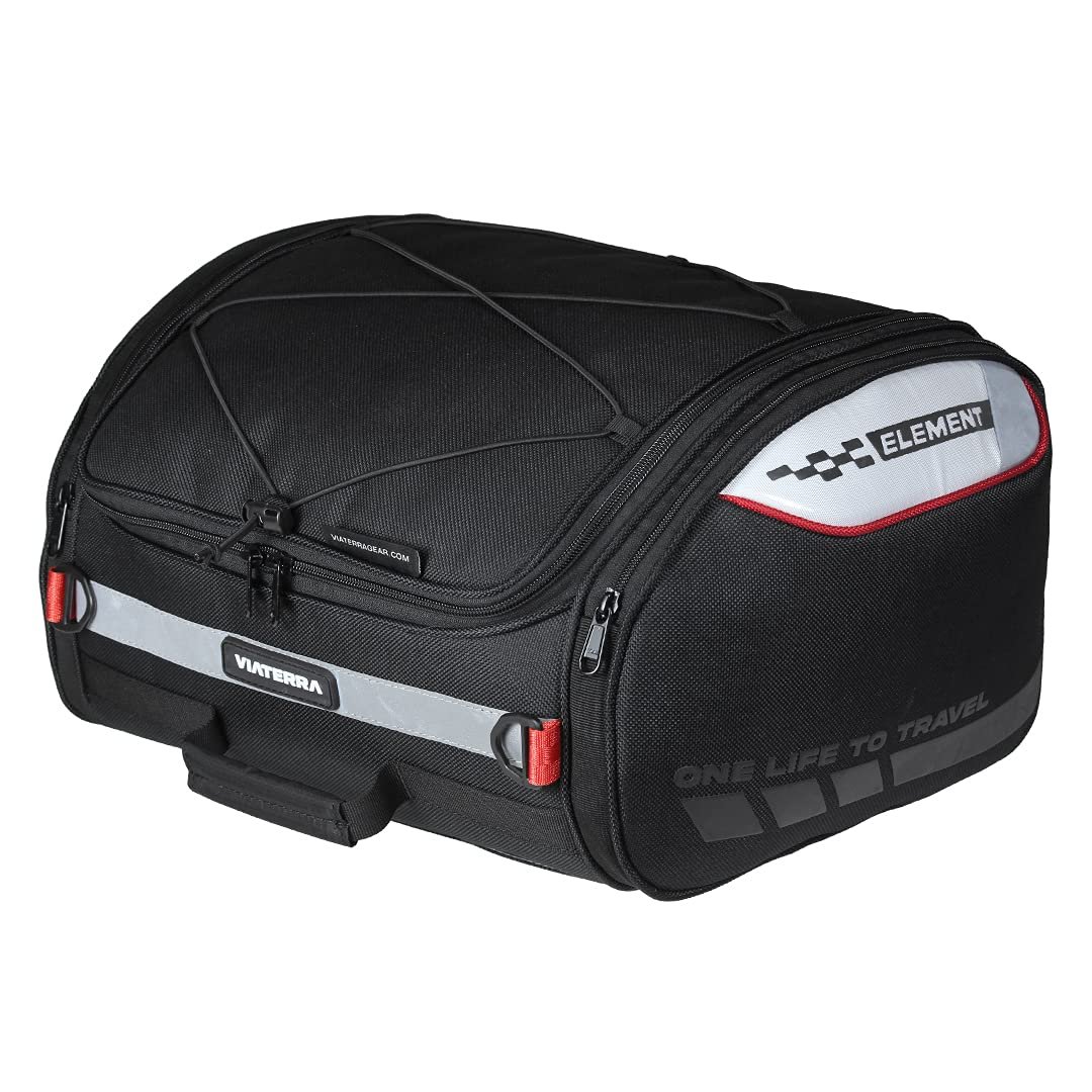ViaTerra 35L Element Motorcycle Tail Bag Fits Most Bikes