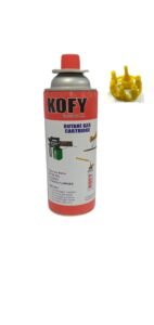 Kofy Gas Lighter Pure Butane Fuel Can For Soldering/Camping/Flame Torch/Stove Gas can 500 Ml With 6 Pin Connector (1)