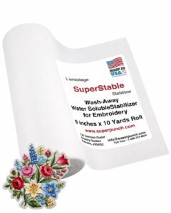 Superpunch Wash-Away Water Soluble Super Stable Embroidery Stabilizer and Topping (10 x 10 Yards)