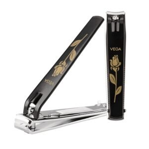 Vega Large Nail Clipper 1 Piece with Anti-Slip Grip for Men & Women | Stainless Steel Nail Trimmer for Fingernails & Toenails | Nail Cutter | Professional Manicure Pedicure Kit Tool, (LNC-03)