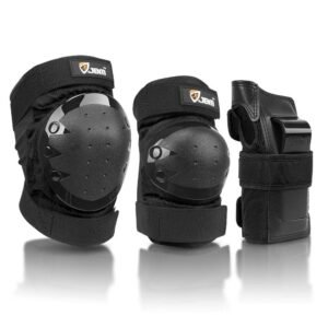 JBM® Sports Protective Gear safety pad Safeguard (Knee Elbow Wrist) Support Pad Set equipment for A