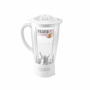 Sujata 1750 ml Blender Jar | Compatible with all 900W Mixer Grinders |Unbreakable Transparent Liquidizer, Stainless Steel Blades | Ergonomic Handle |Perfect for Smoothies, Milkshakes & Juices | White