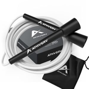 Adjustable Skipping Rope for Men, Women & Kids – Speed Jump Rope for Exercise Workout & Weight Loss (Snow White)