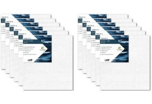 Homestrap Cotton Canvas Board for Painting Medium Grain 4″ X 4″ – Pack of 12 -White (Small/Mini Canvas for Painting)