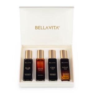 Bella Vita Luxury Man | Long Lasting Liquid Eau De Parfum Gift Set 4 X 20 Ml Perfume For Men | With Klub, Oud, CEO, G.O.A.T | Woody, Citrusy Premium Fragrance Scent