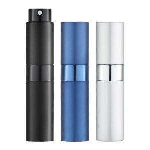 Toureal Travel Perfume Atomiser Refillable – PiyuBind Mini Aftershave Spray Bottle – Small Glass Fragrance Atomizer for Women – Portable Empty Cologne Refill Pump Dispenser for Men Blue 3Pcs