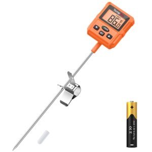 ThermoPro Plastic Tp511 Digital Instant Read Kitchen Food Thermometer,Deep Fry Candy Thermometer With Pot Clip & Backlight & 8″ Long Probe Cooking Thermometer For Frying Oil,Liquids,Sugar,Meat,Bbq