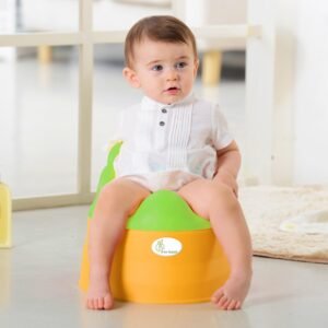 R for Rabbit Tiny Tots Potty Seat Adaptable Potty Training Seat for New Born Baby/Infant/Kids 6 to 48 Months Weight Capacity 18Kg (Green Yellow)