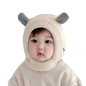 SYGA Winter Warm Ear Protection Knitted Woolen Unisex Baby Hat (2-6 Year)