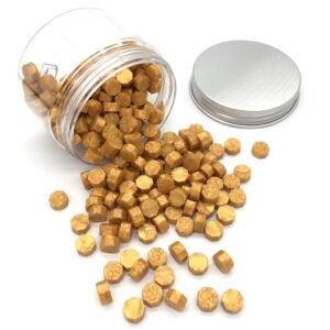 200Pcs Wax Seal Beads for Stamp Sealing – Perfect for Cards, Envelopes, Invitations, Wine Packages, Letter Sealing (Gold)