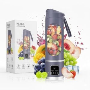 Turelar PortableBlender Electric Juicers Fruit Mixers USB Rechargeable Smoothie Mini Blender Personal Juicer 10 Blades 3 Gears With 1300 Mah Rechargeable Battery-Smoothie Juicer (Purple)