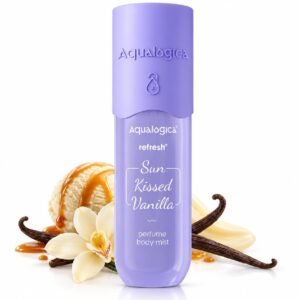 Aqualogica Refresh+ Sun Kissed Vanilla Perfume Body Mist | Warm Vanilla Fragrance | Long- Lasting Fragrance | Double Duty Mist for Hair & Body | Non-Irritating & Hydrating | Skin Friendly | For Men & Women | 150 ml