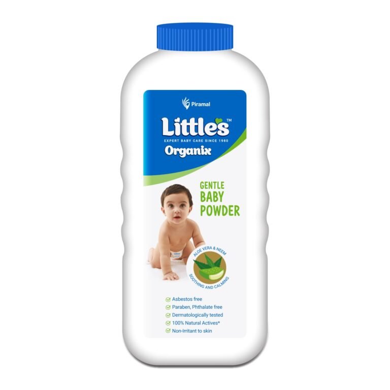 Little’s Organix Gentle Baby Powder 400g | Enriched with Aloe Vera & Neem | Dermatologically Tested | Keeps Baby’s Skin Soft & Comfortable | No Parabens, No Phthalates
