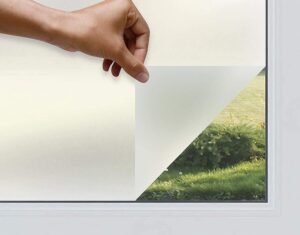 WallDesign Vinyl Frosted Window Self Adhesive Privacy Glass Film – 18 X 48 Inch, Frost Colour
