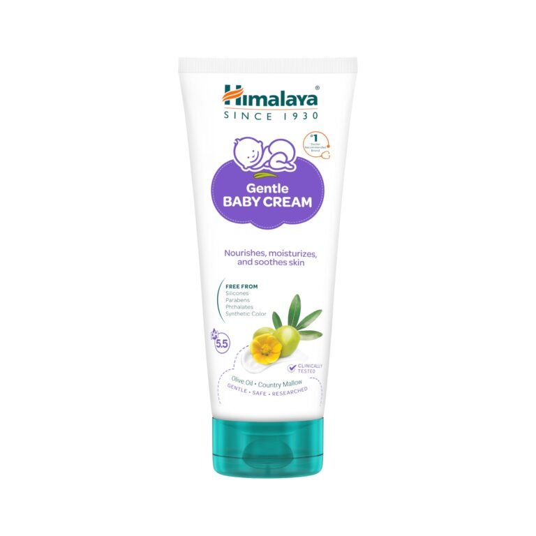 Himalaya Gentle Baby Cream 200ml with Olive Oil, Giloy & Licorice | pH 5.5 | No. 1 Doctor Recommended Baby Cream | Hypoallergenic | Nourishing Baby Face Cream & Moisturizer for All Skin Types