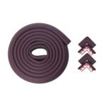 BabySafeHouse 6.5ft Pre-Taped Edge Guard & 4 Corner Protector, Brown