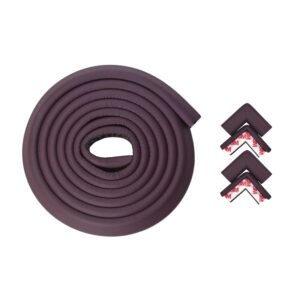 BabySafeHouse 6.5ft Pre-Taped Edge Guard & 4 Corner Protector, Brown