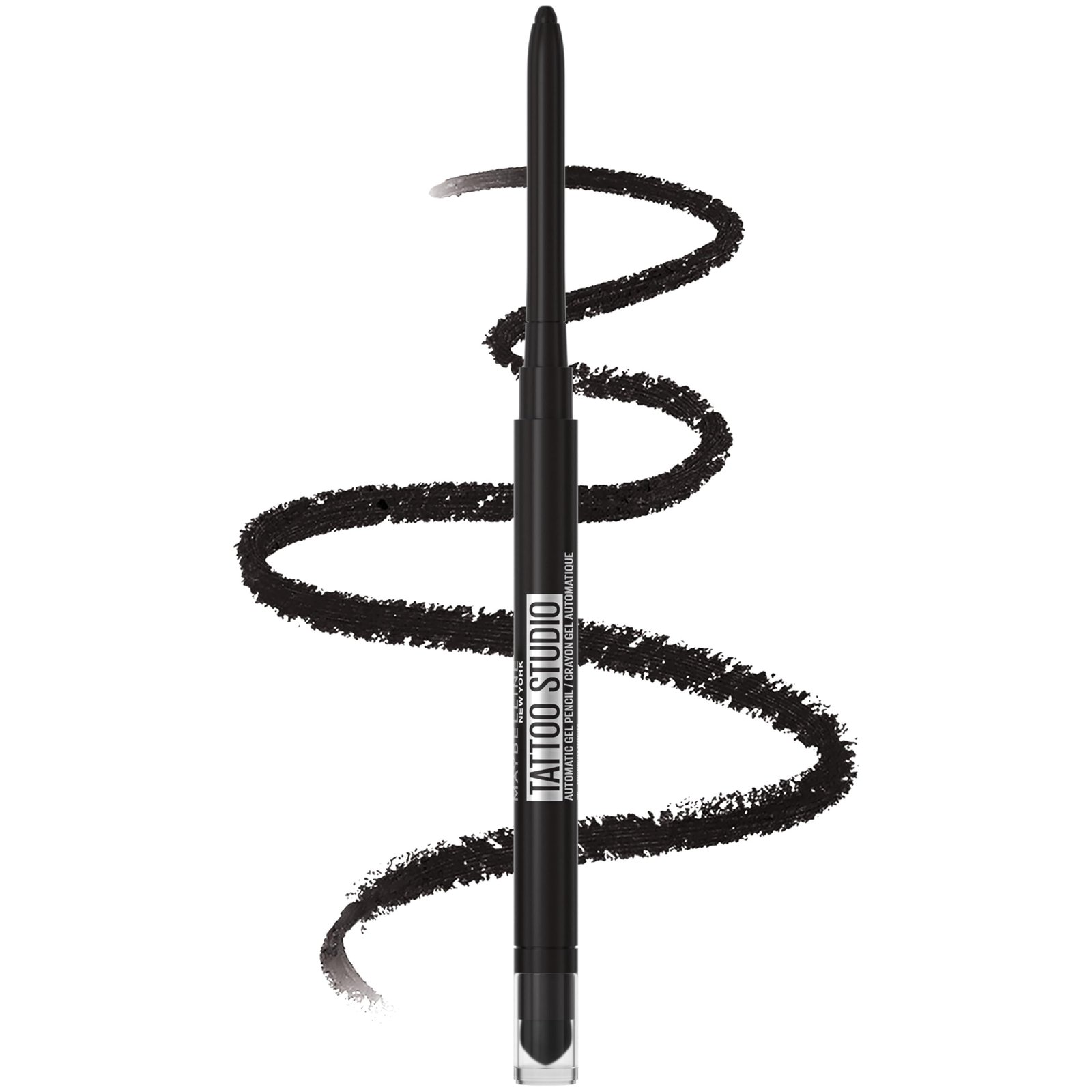 Maybelline New York Kohl Gel Pencil, Smudge Proof, Waterproof Gel Eyeliner, Tattoo Studio Smokey, Smokey Black, 0.28g