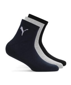 Puma Unisex 3-Pair Sports Cotton Socks Quarter Length