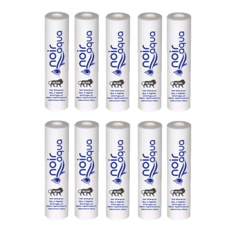Noir Aqua 10pcs PP Spun Filter/Cartridge for all types of RO water purifiers (10 Inch, 5 Micron) | RO water purifier cartridge,RO Spun Filter Cartridge Sponge Replacement Water Filter Candle