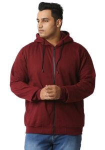 Wear Your Opinion Men’s Plus Size Fleece Zipper Hoodie Jacket